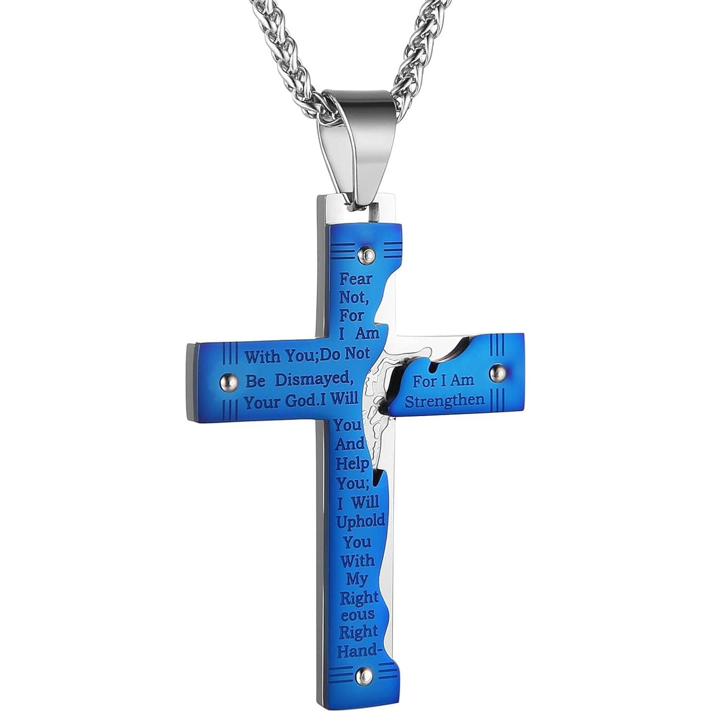 “The Sacred Vow” — Lord’s Prayer Cross on Wheat Chain - ByBeBlessed