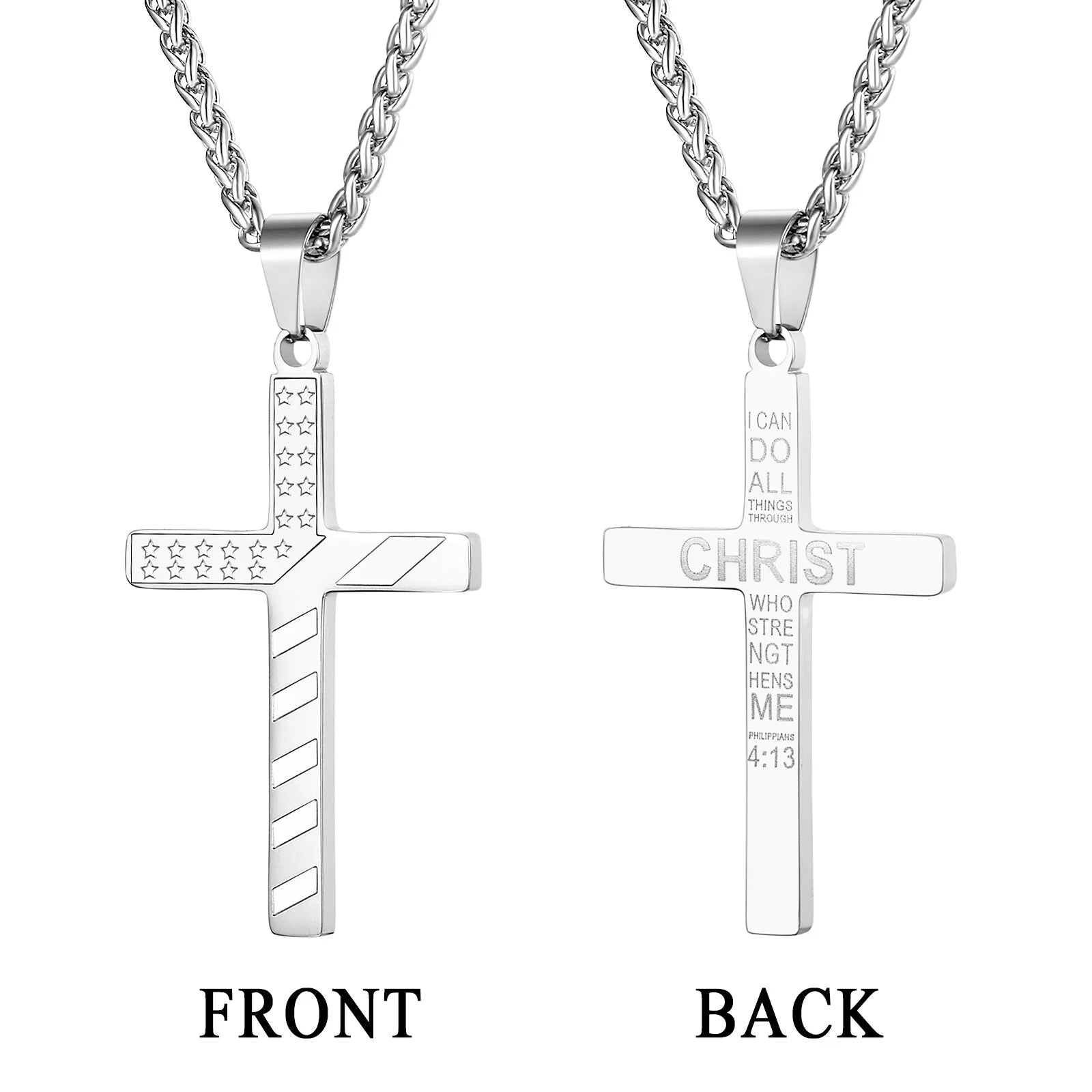 “The Warrior’s Strength” — Philippians 4:13 Flag Cross - ByBeBlessed